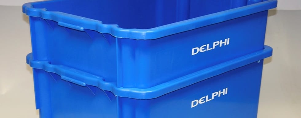 Bacs emboîtés avec logo Delphi